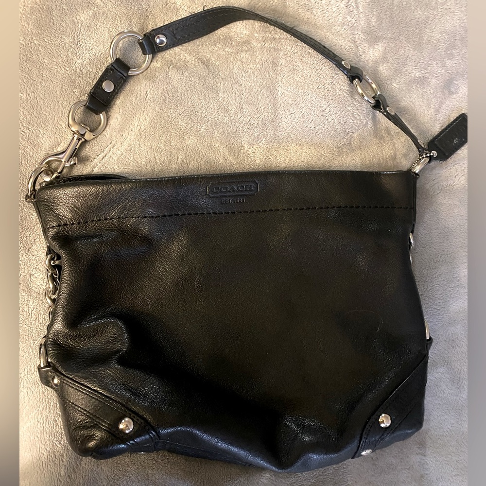 All Leather Coach Black shoulder bag - good condition